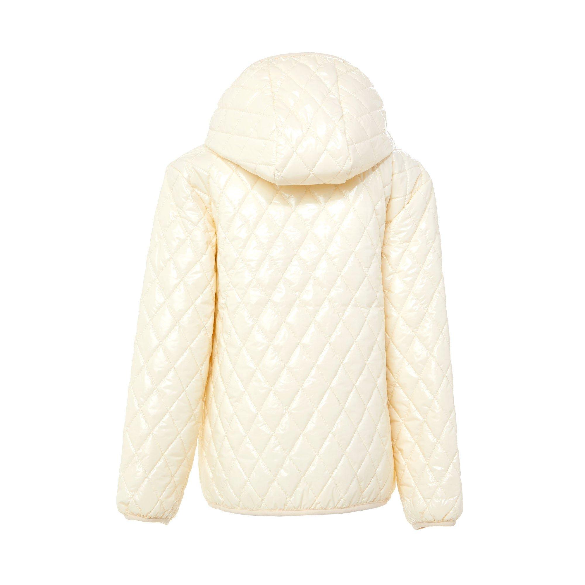 Women's - Shiny Winter White Quilted Puffer Coat image number 1