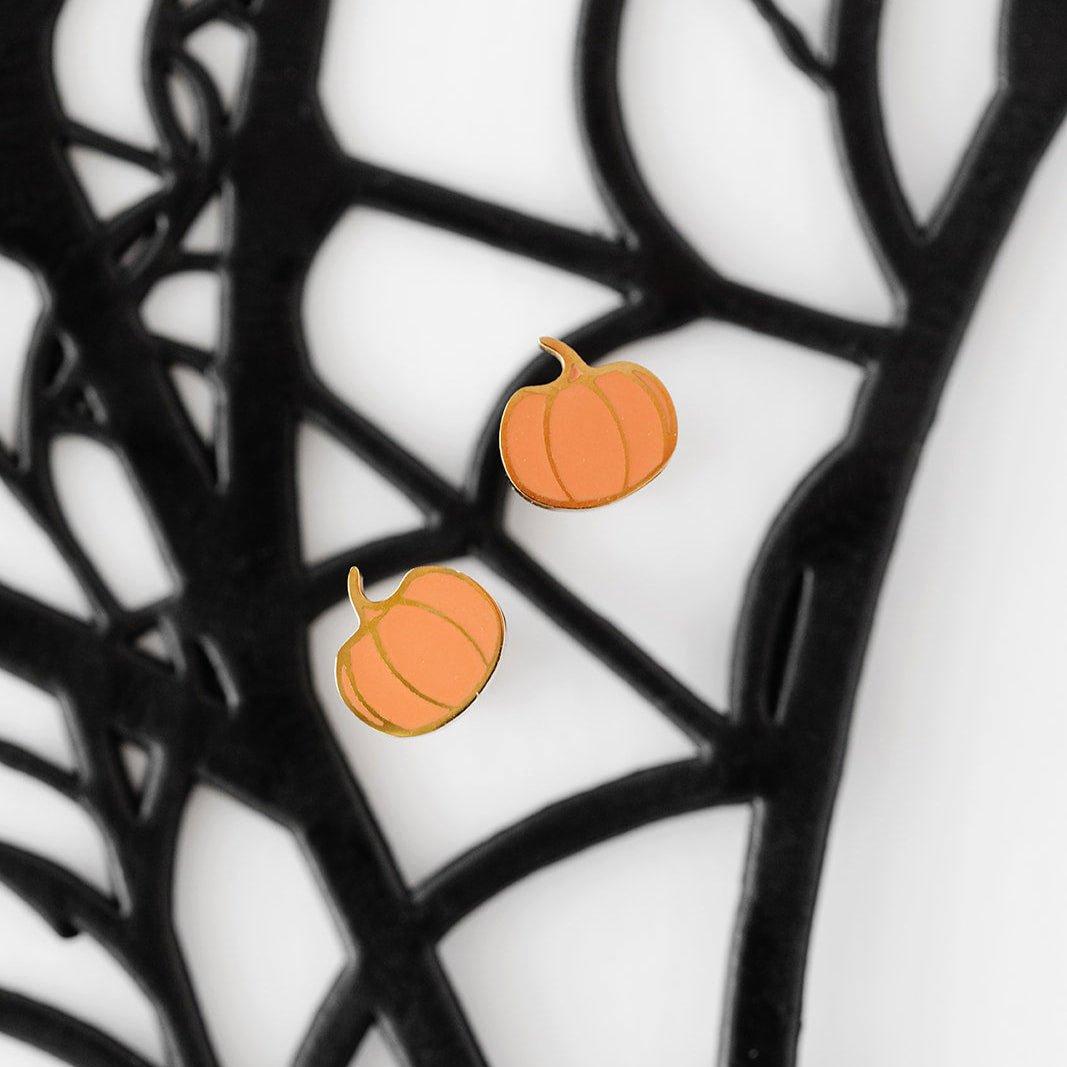 Pumpkin Stud Earrings image number 2