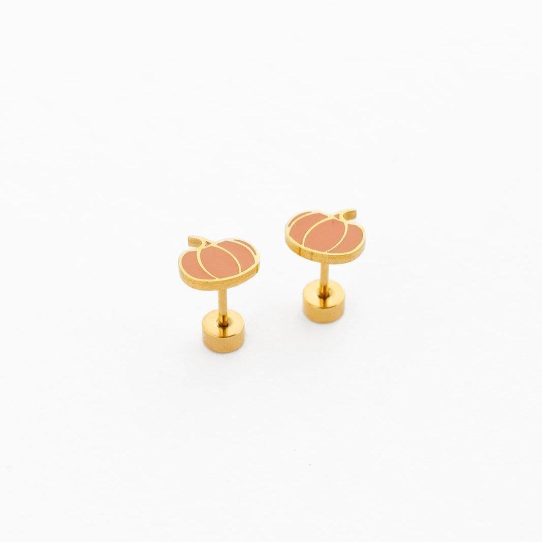 Pumpkin Stud Earrings image number 3