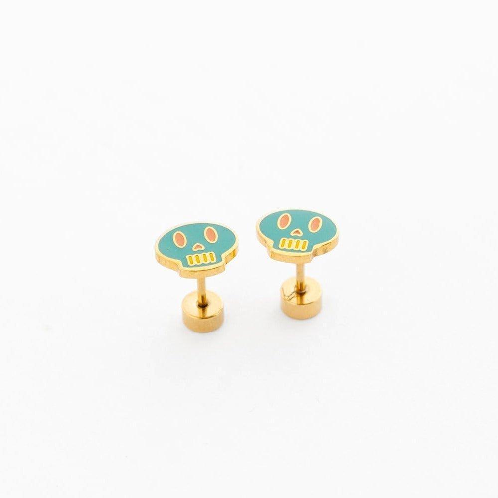 Sugar Skull Stud Earrings