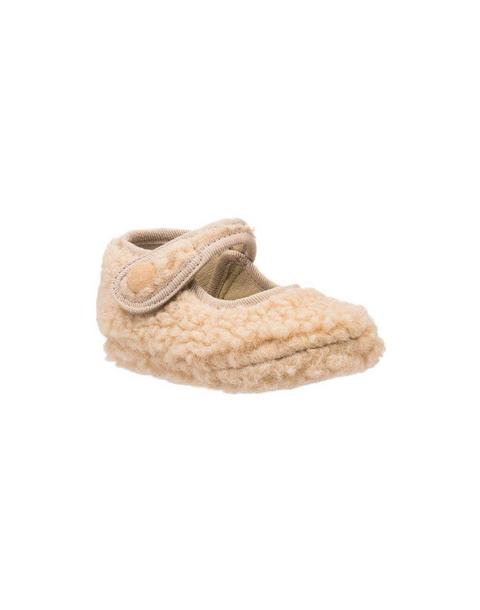 Shearling Baby Mary Jane Beige