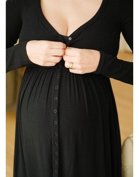The Softest Rib Nursing Dress