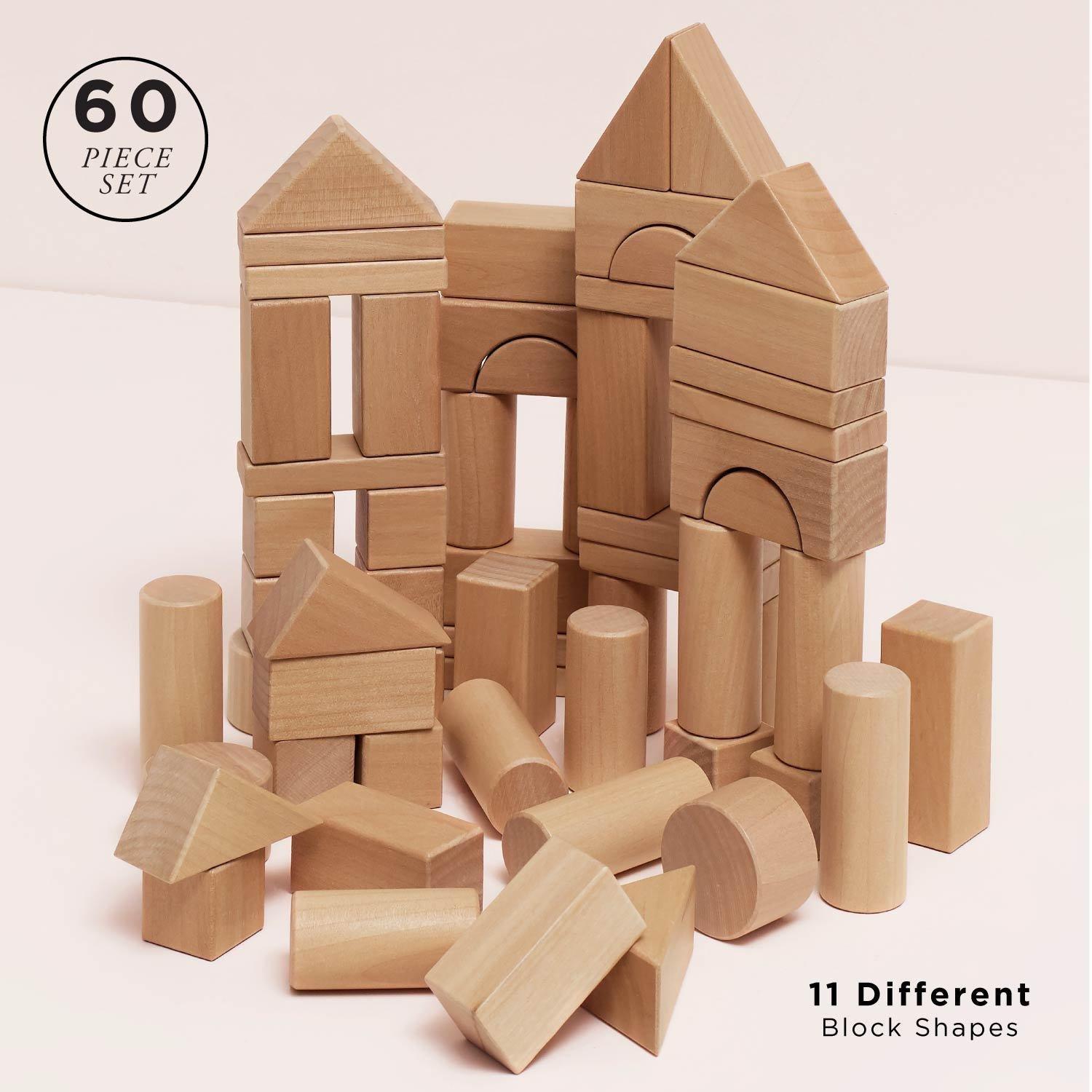 Natural Wood Building Blocks image number 1