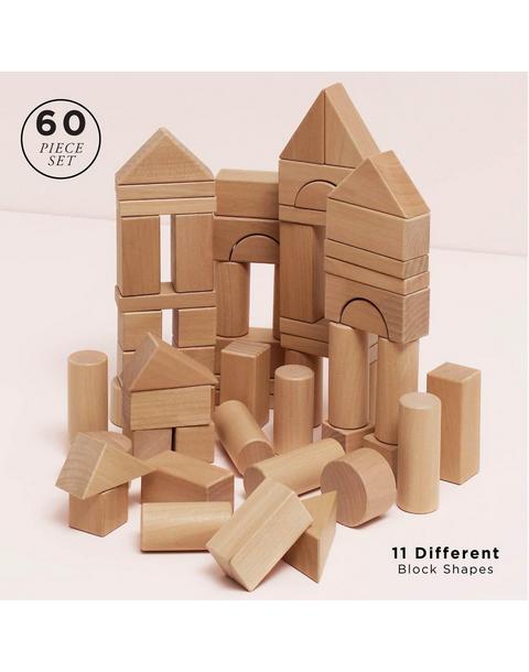 Natural Wood Building Blocks