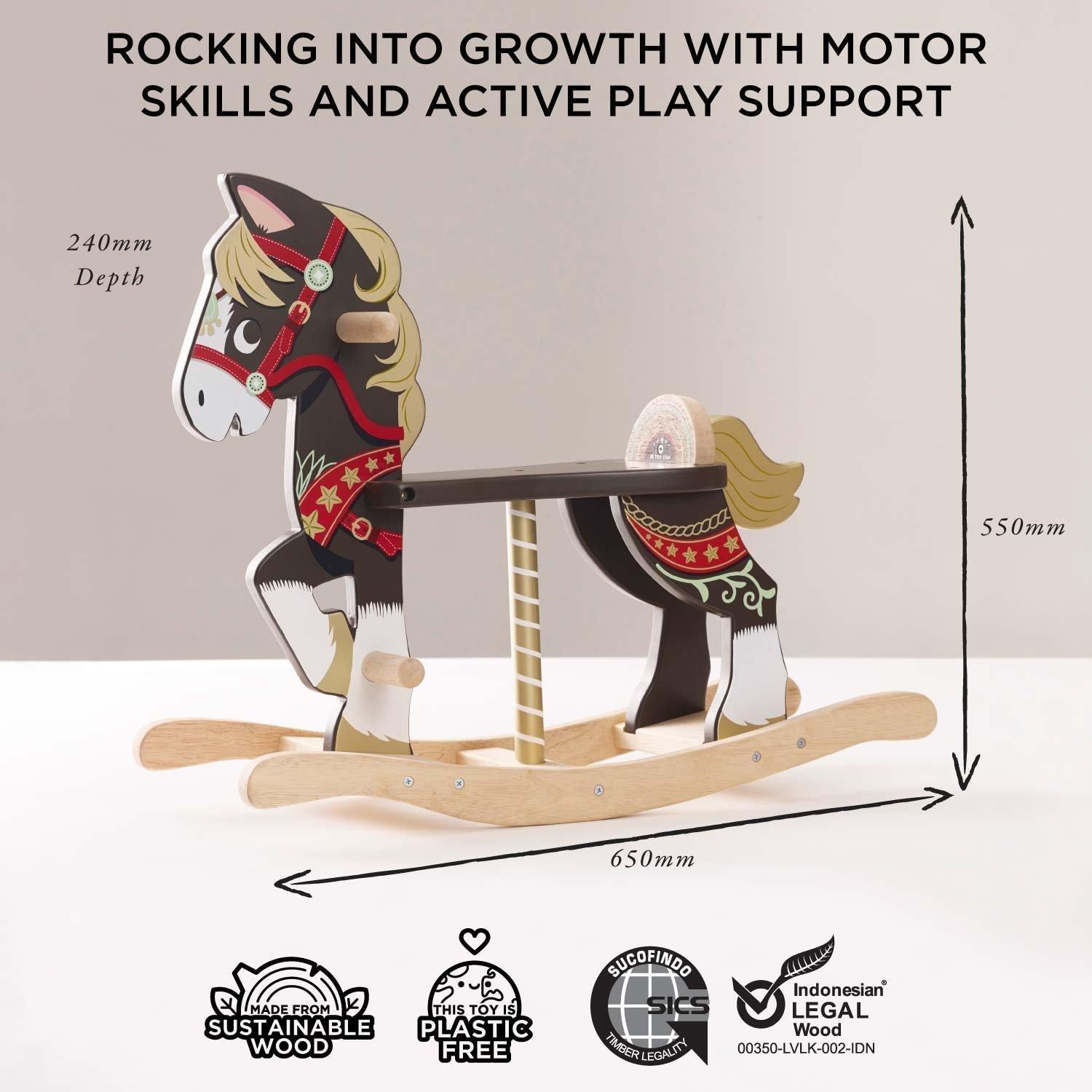 Classic Wooden Rocking Horse image number 2