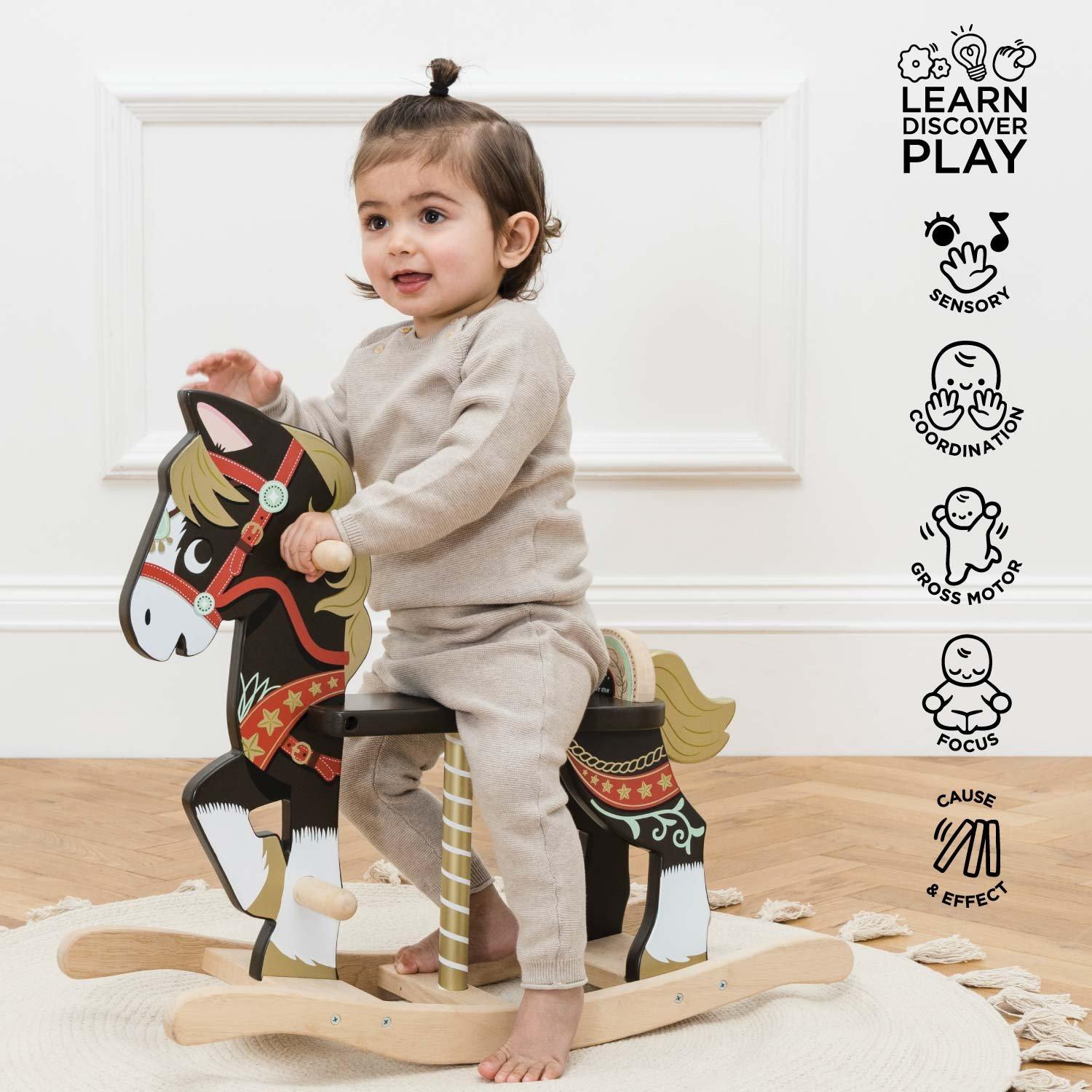Classic Wooden Rocking Horse image number 1