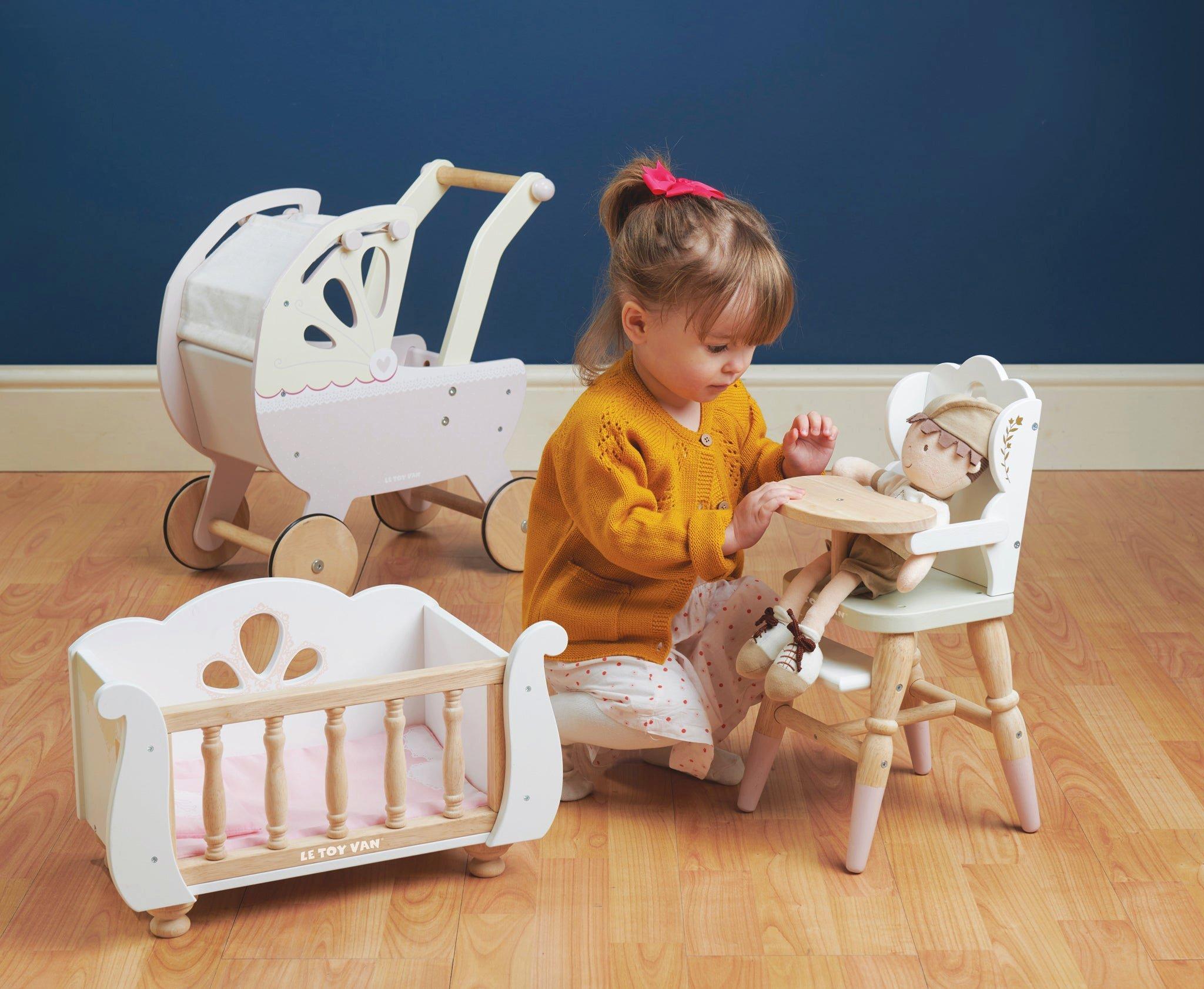 Dolls Wooden High Chair image number 4