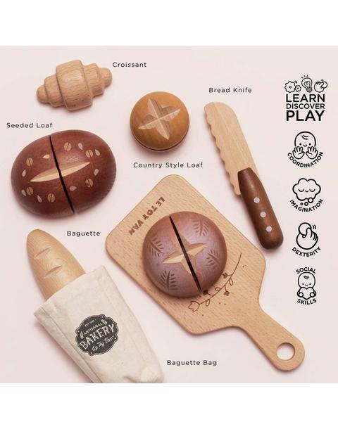 Bread, Loaf and Knife Set