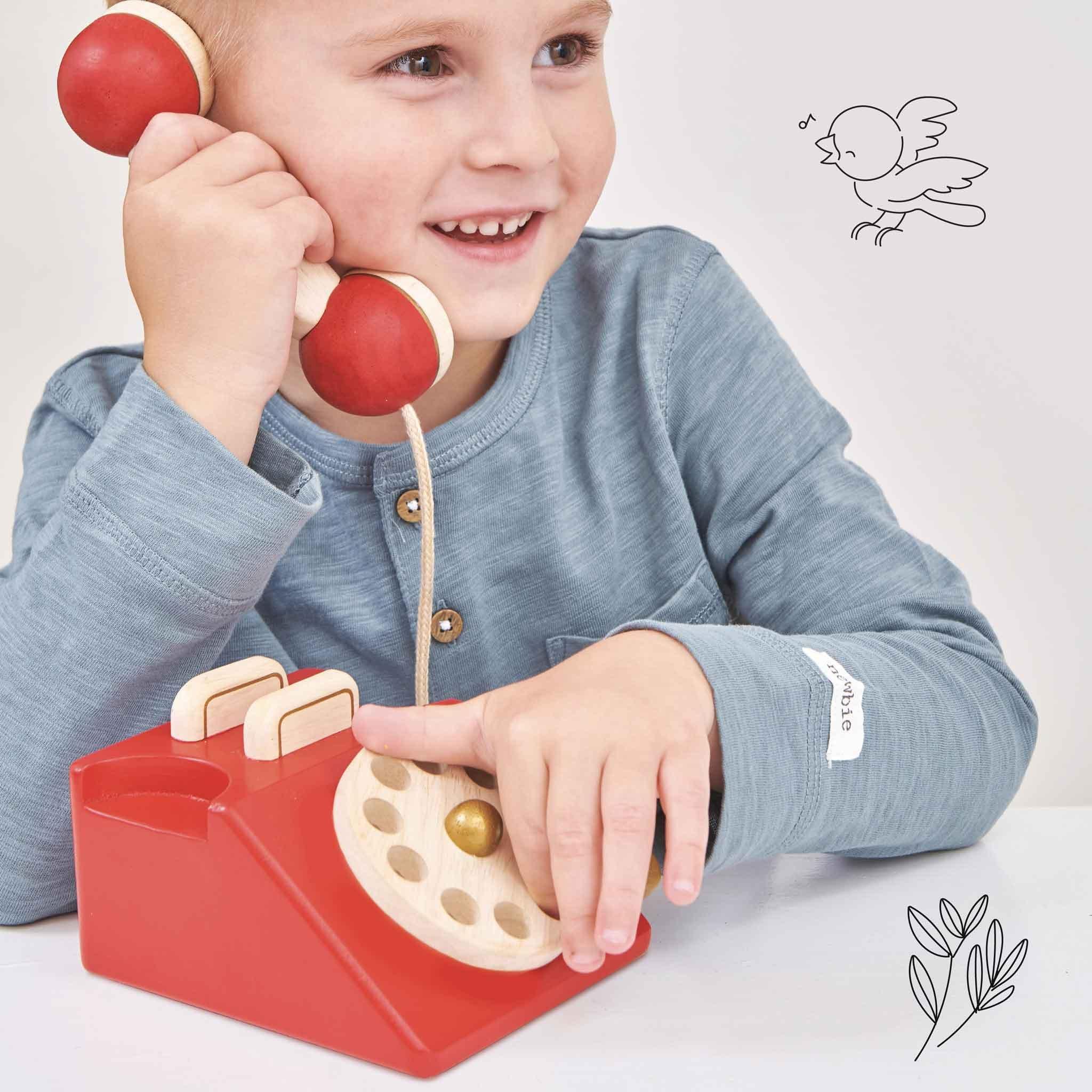 Vintage Wooden Phone image number 1