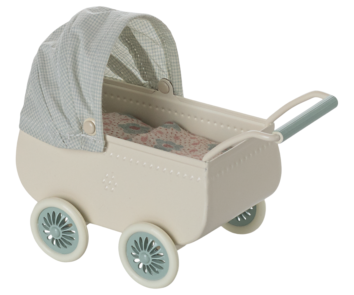 Pram with baby mouse - Mint image number 4