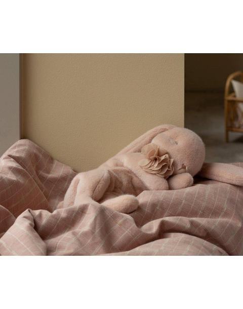 Sleeping bunny plush, Small - Powder