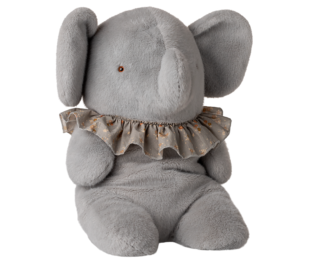 Elephant plush, Big - Blue/grey