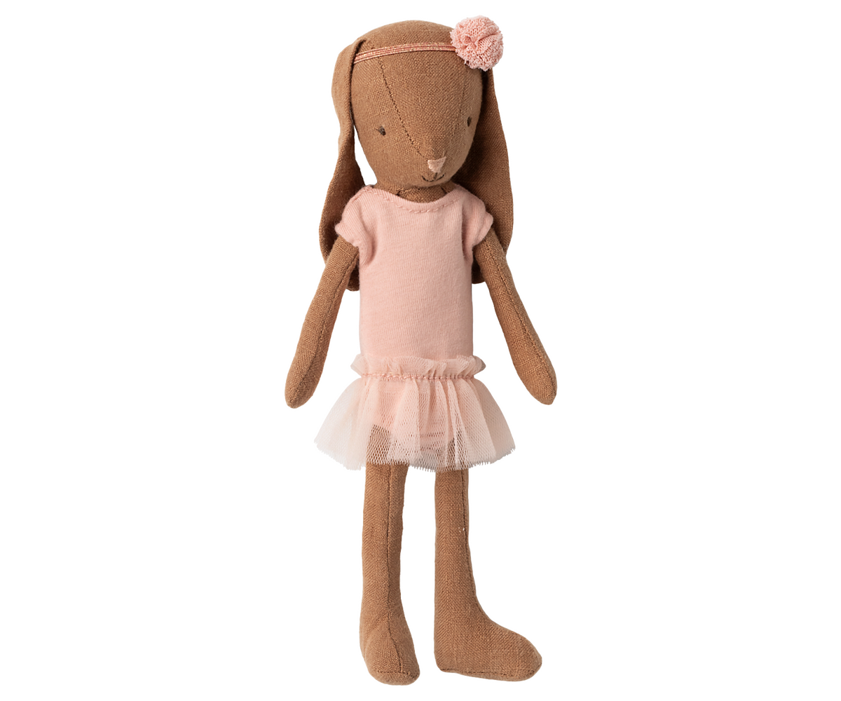 Bunny size 1, Chocolate brown - Ballet suit and skirt rose