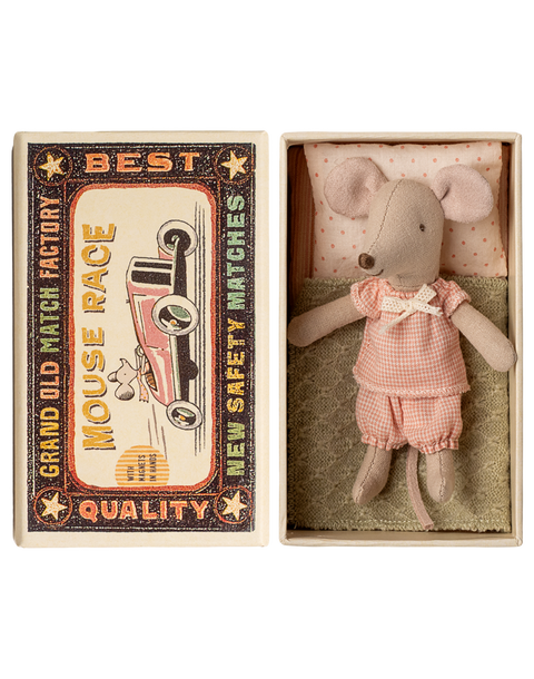 Little sister mouse in matchbox