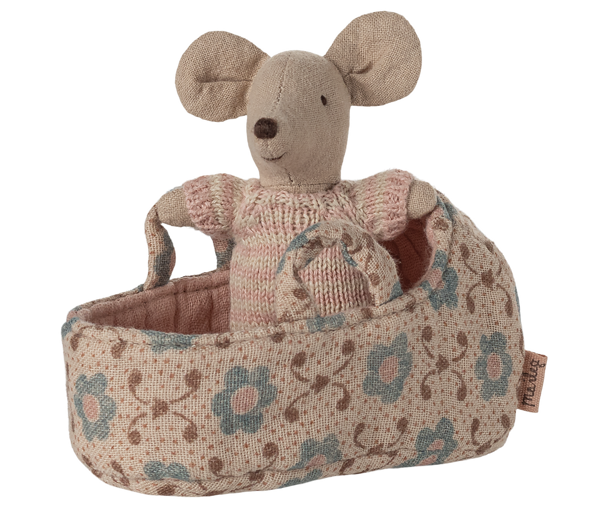 Baby mouse in carry cot - Rose image number 2