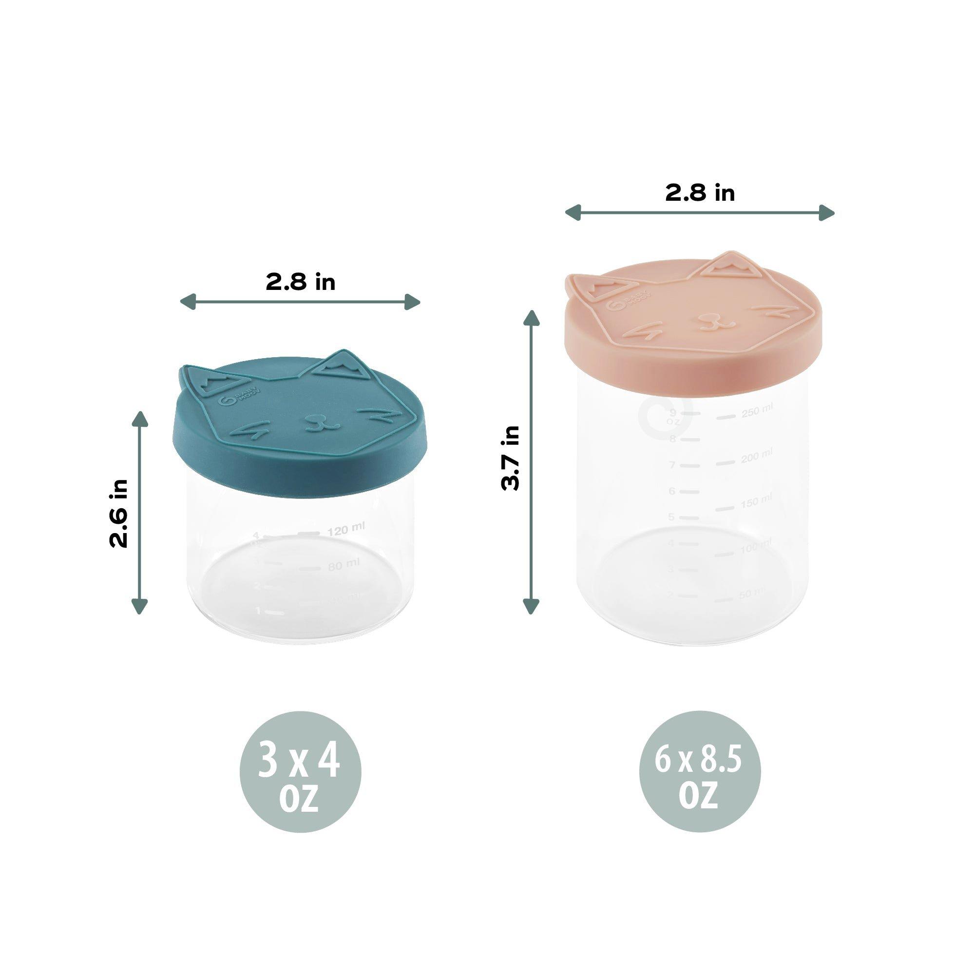 Baby Glass Food Jars Set of 6 (8.5oz Each) image number 1