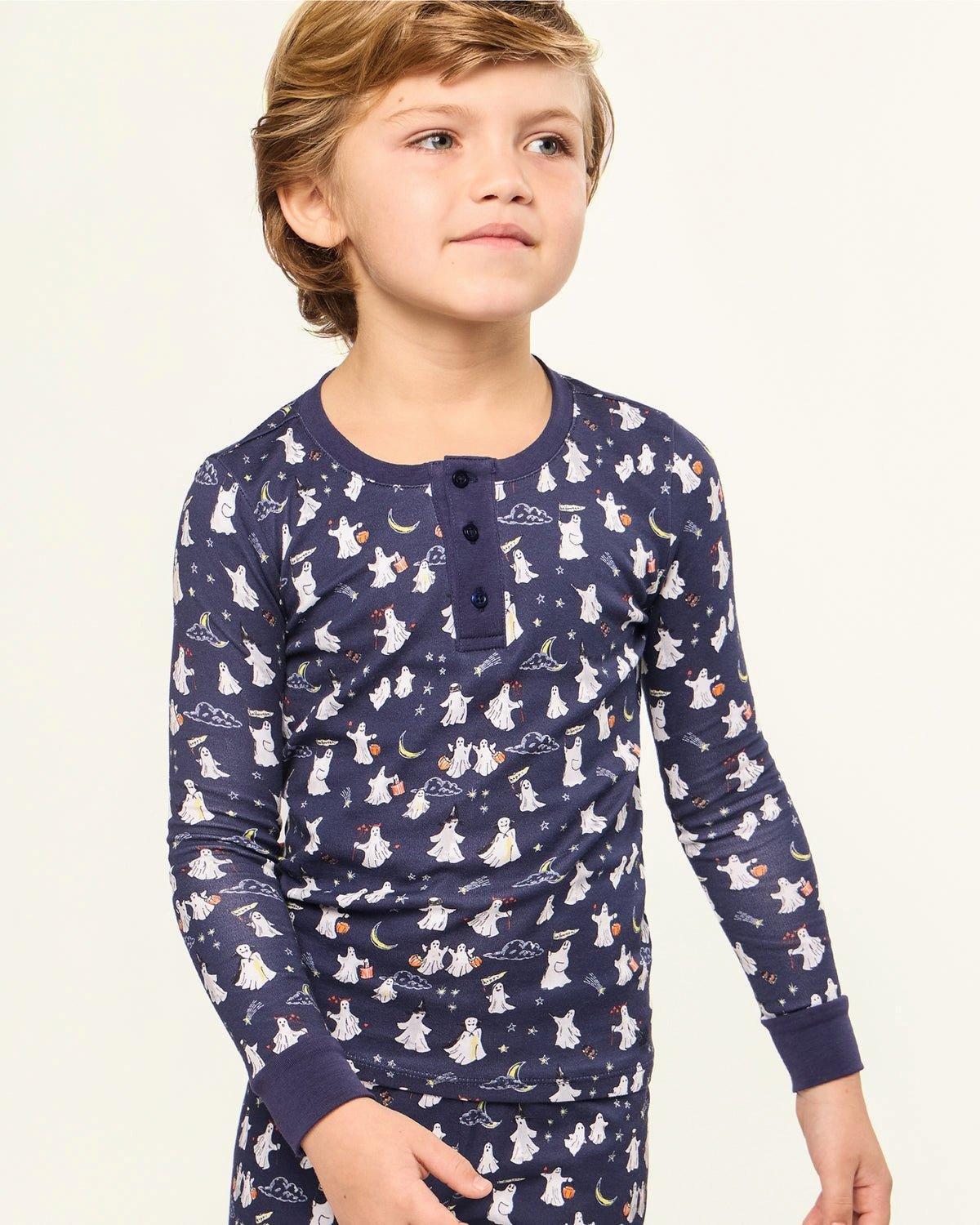 Kids Pima Snug Fit Pajama Set in Spooky Slumber image number 2