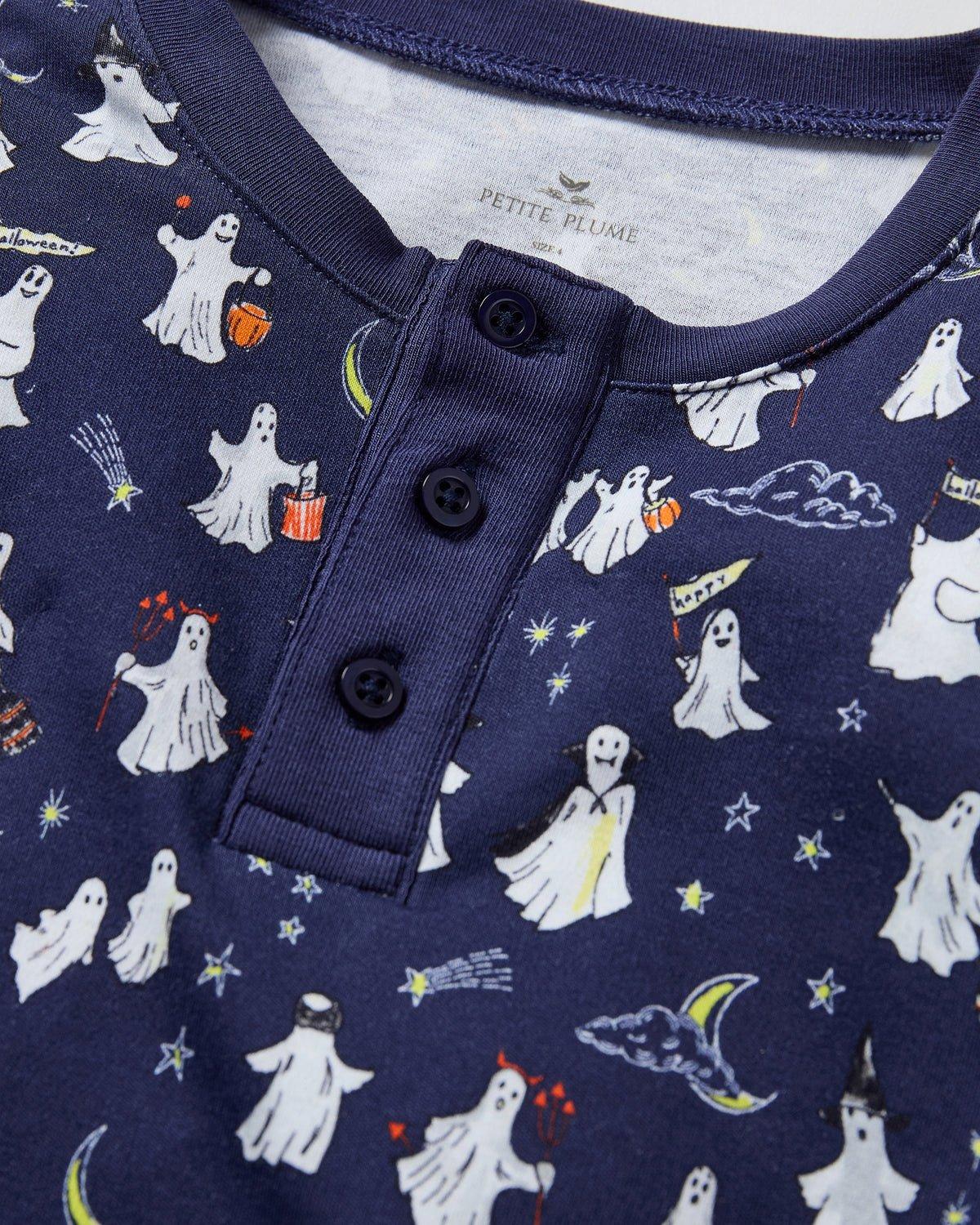 Kids Pima Snug Fit Pajama Set in Spooky Slumber image number 4