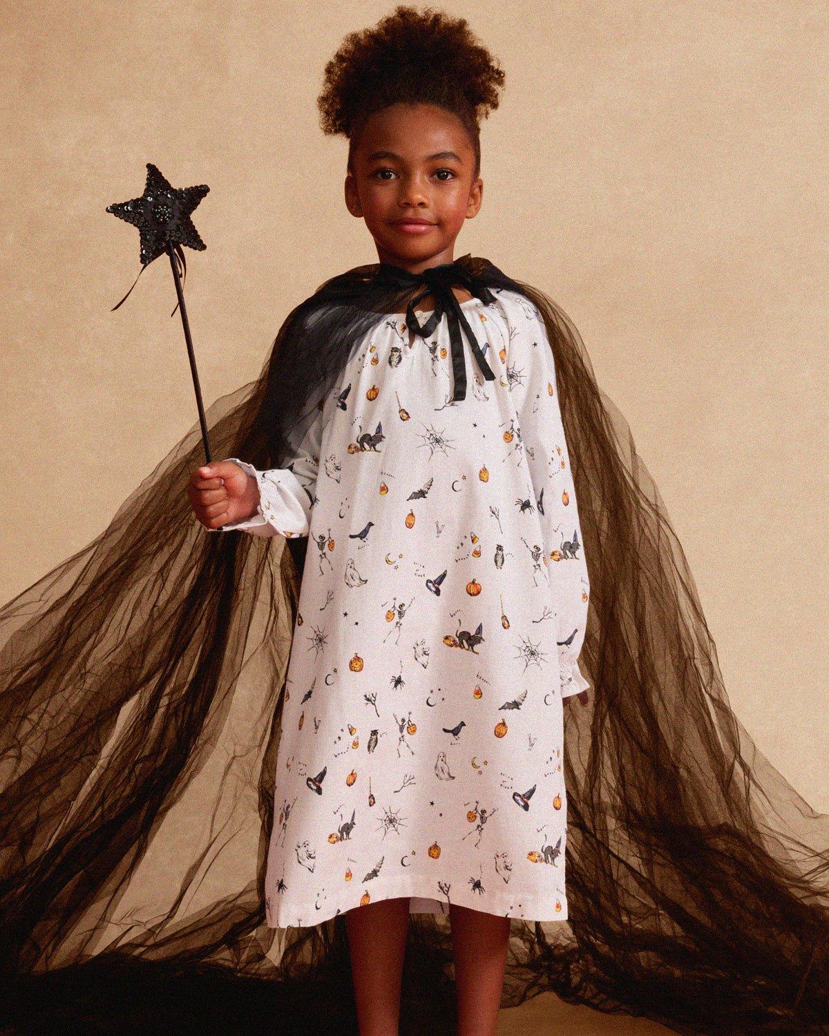 Girl's Twill Delphine Nightgown in Trick or Treat image number 3