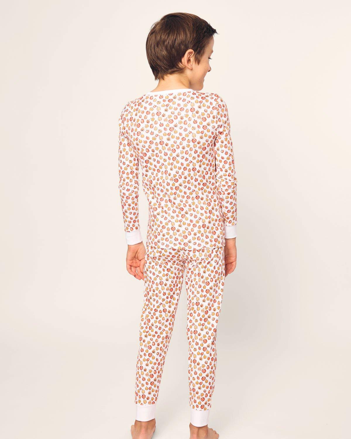 Kid's Pima Snug Fit Pajama Set in Pumpkin Patch image number 3