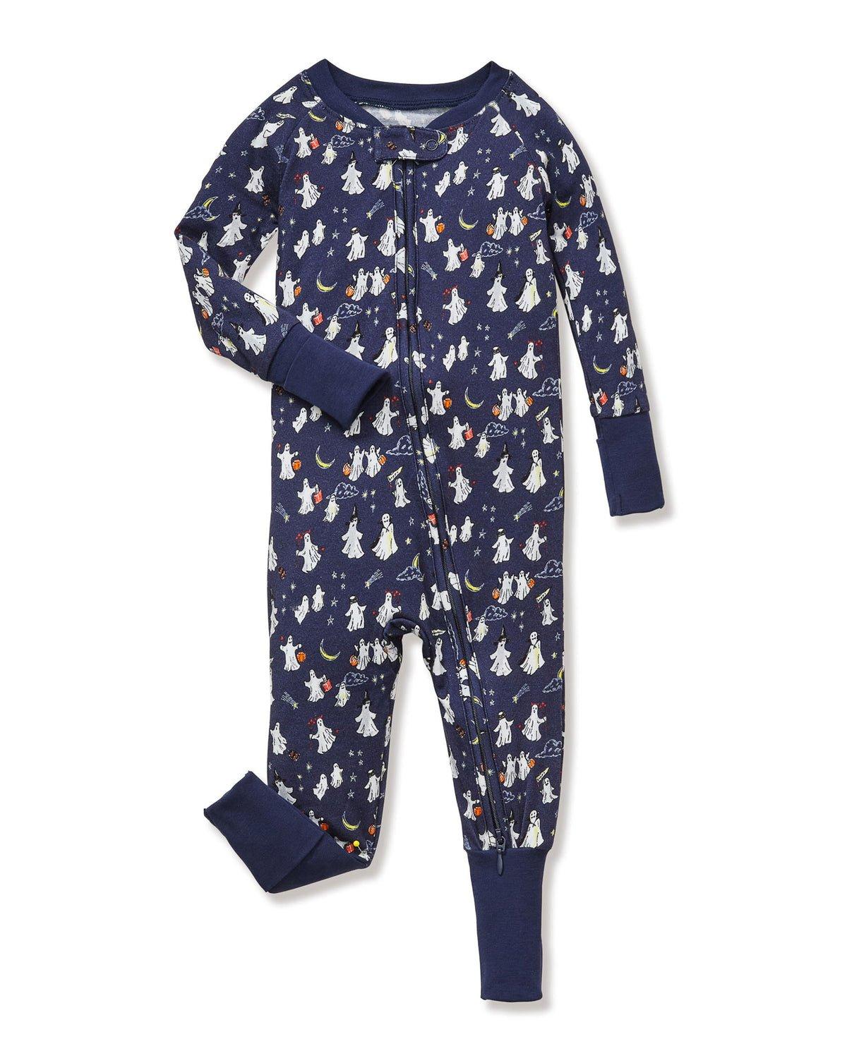 Baby's Pima Peekaboo Romper in Spooky Slumber