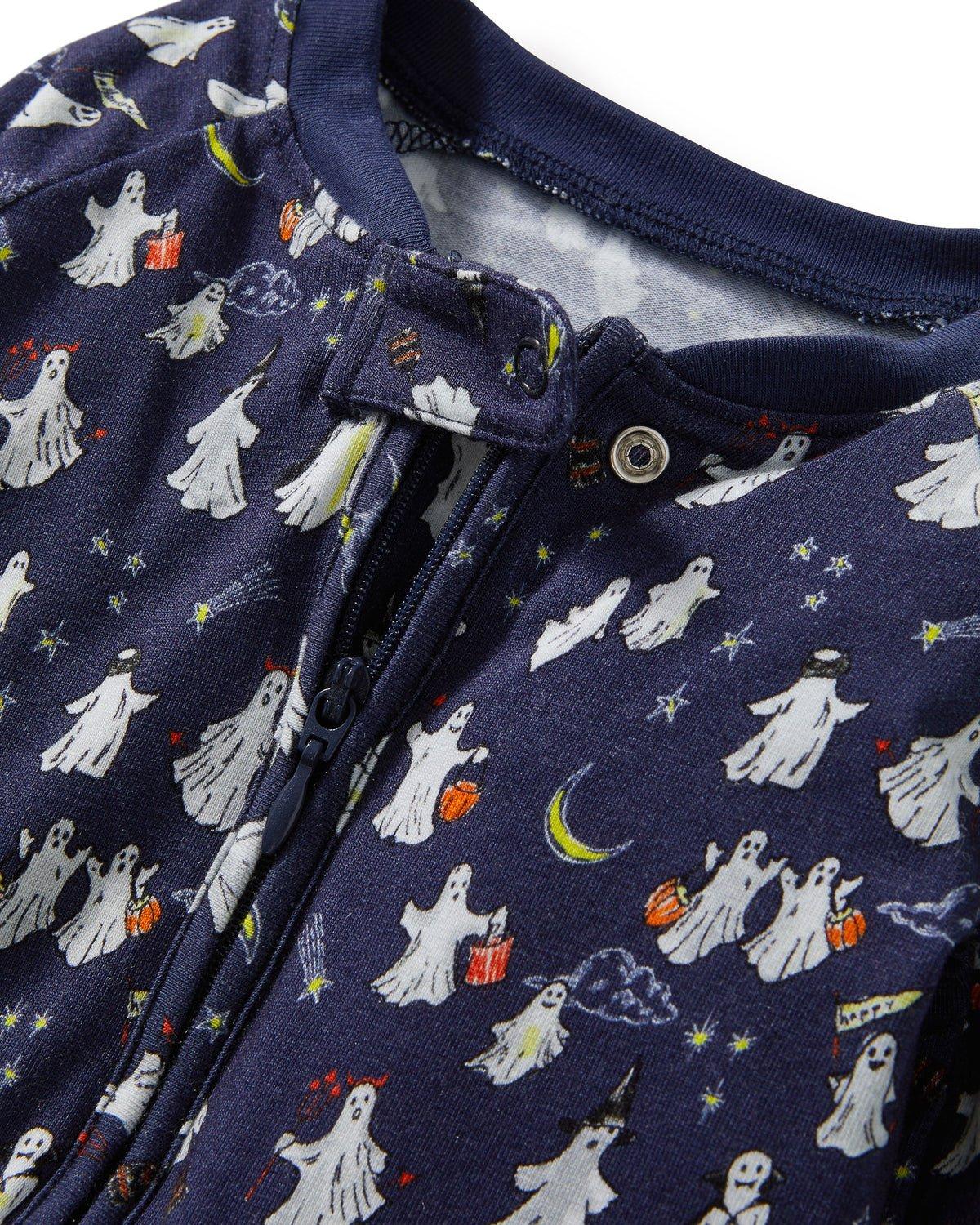 Baby's Pima Peekaboo Romper in Spooky Slumber image number 1