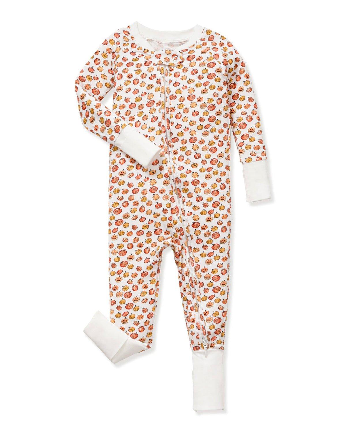 Baby's Pima Peekaboo Romper in Pumpkin Patch