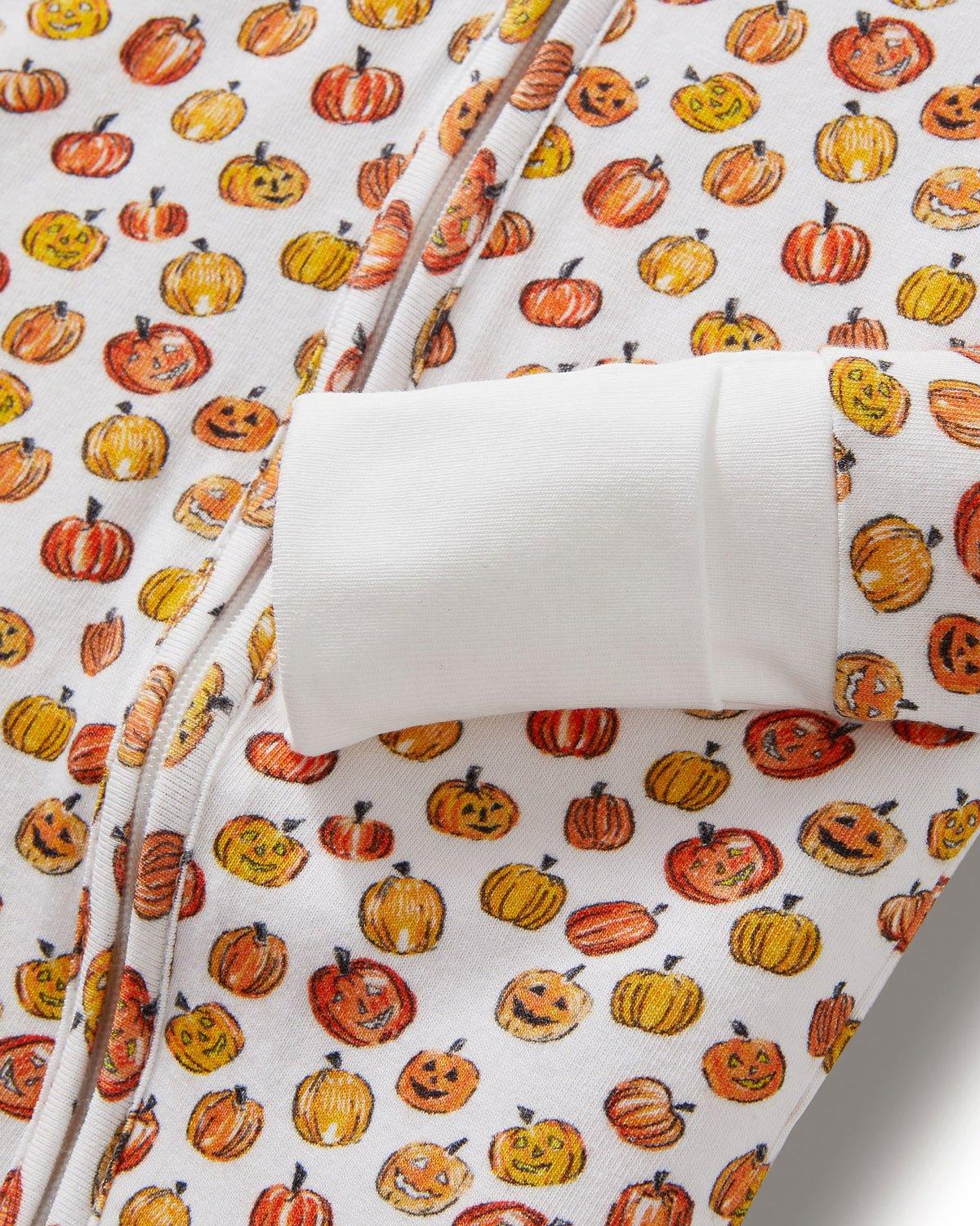 Baby's Pima Peekaboo Romper in Pumpkin Patch image number 2