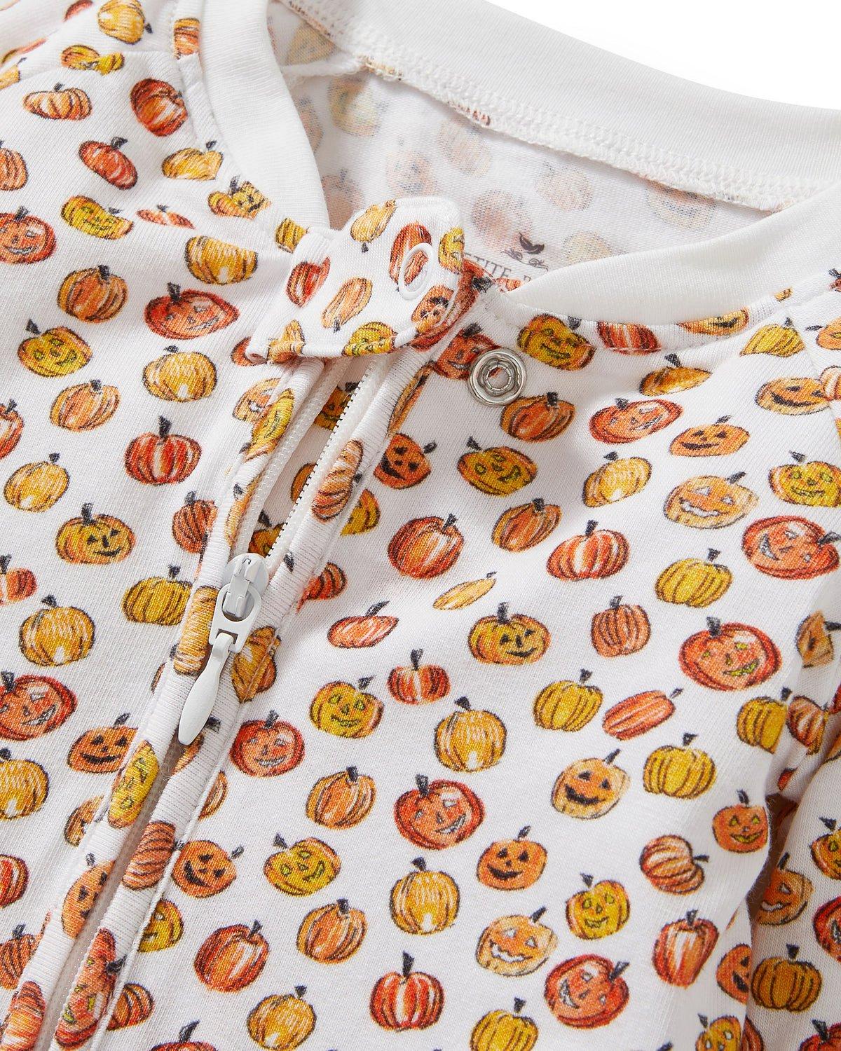 Baby's Pima Peekaboo Romper in Pumpkin Patch image number 1
