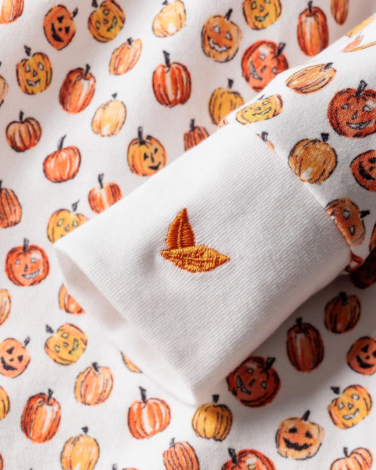 Baby's Pima Romper in Pumpkin Patch image number 2