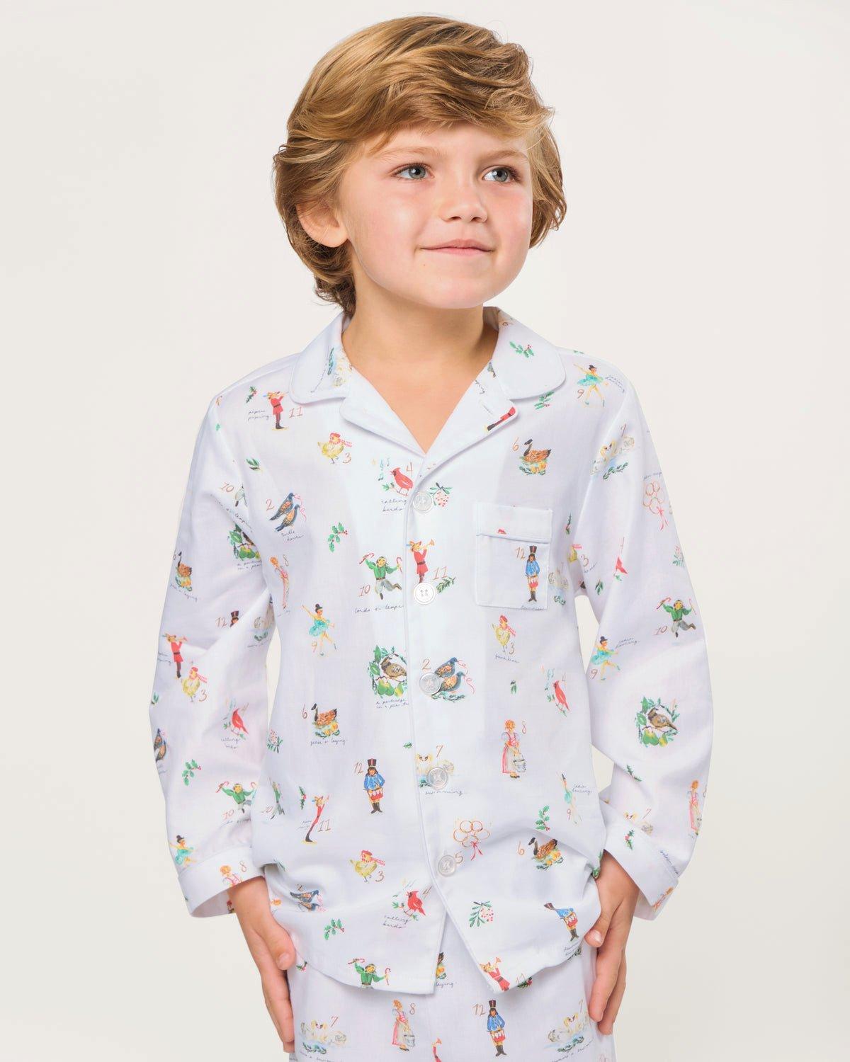 Kid's Twill Pajama Set in 12 Days of Christmas image number 3
