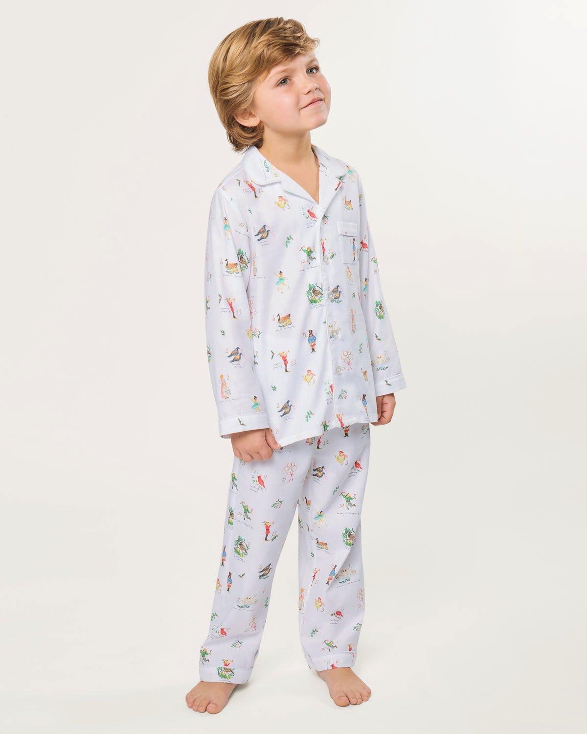 Kid's Twill Pajama Set in 12 Days of Christmas image number 1
