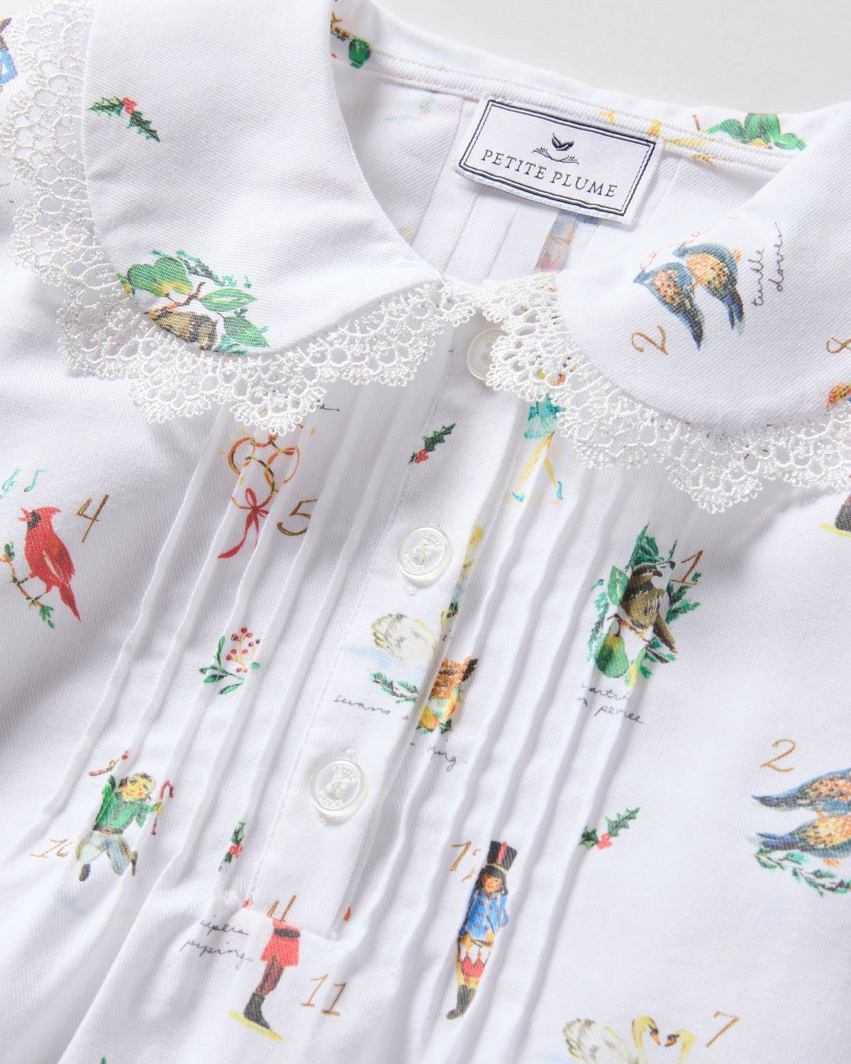 Girl's Twill Lola Nightgown in 12 Days of Christmas image number 3