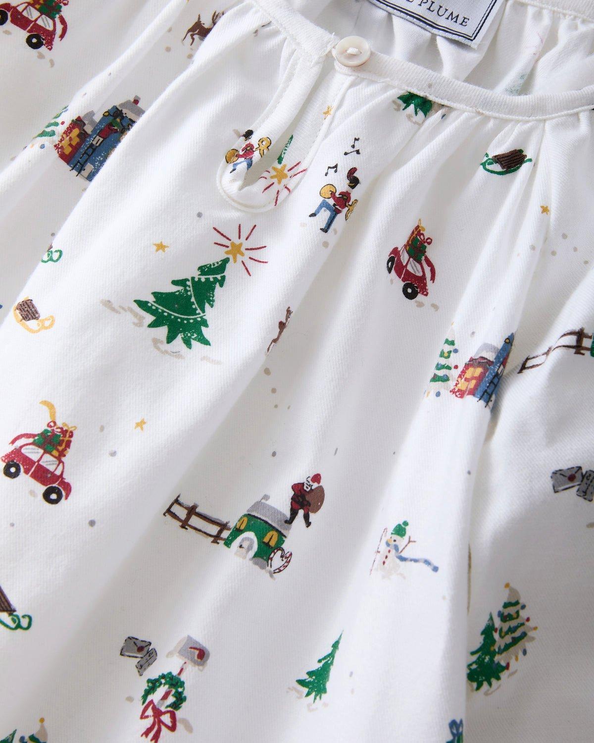Girl's Twill Delphine Nightgown in Holiday Town image number 4