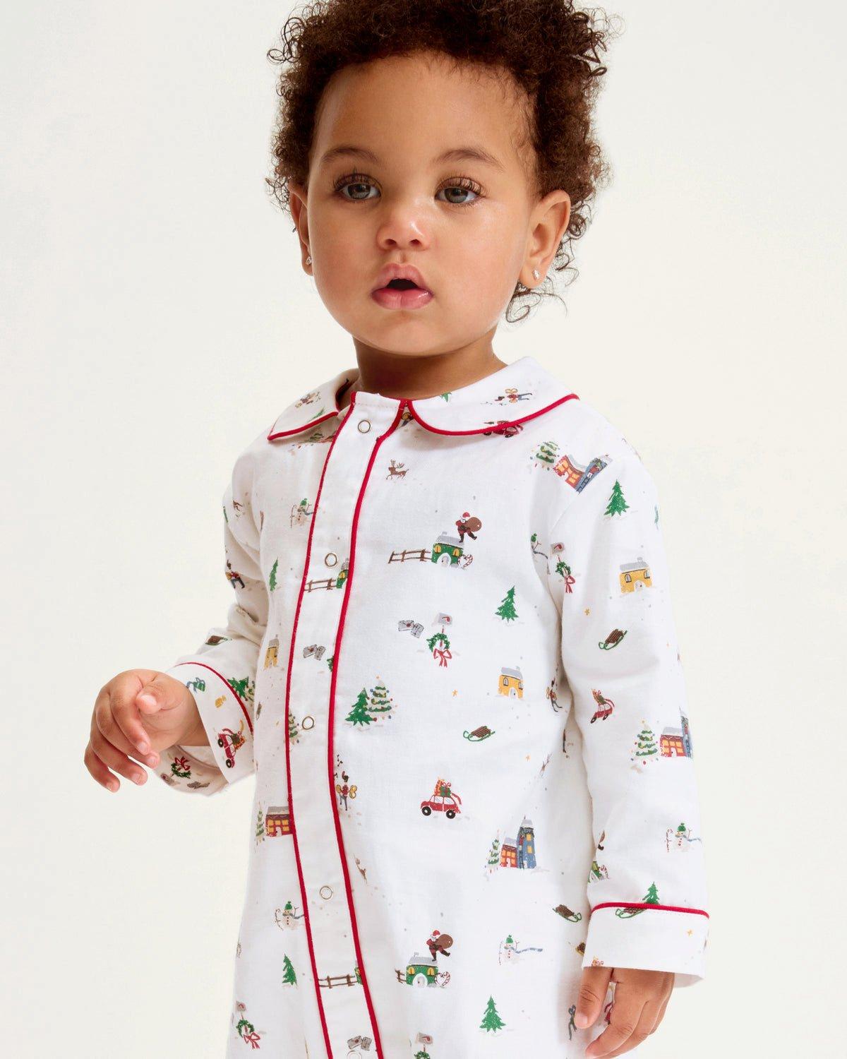 Baby's Twill Cambridge Romper in Holiday Town image number 2