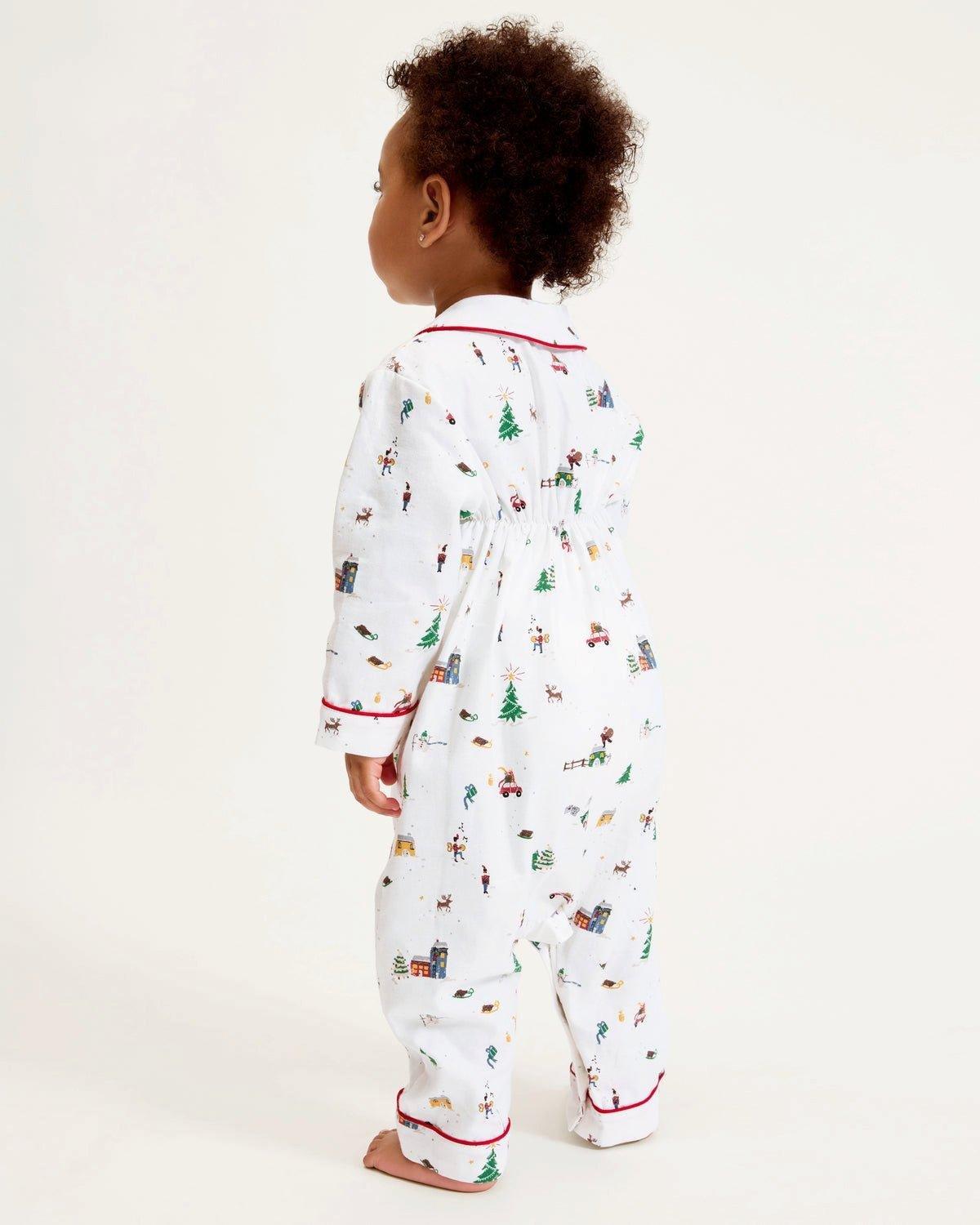 Baby's Twill Cambridge Romper in Holiday Town image number 3