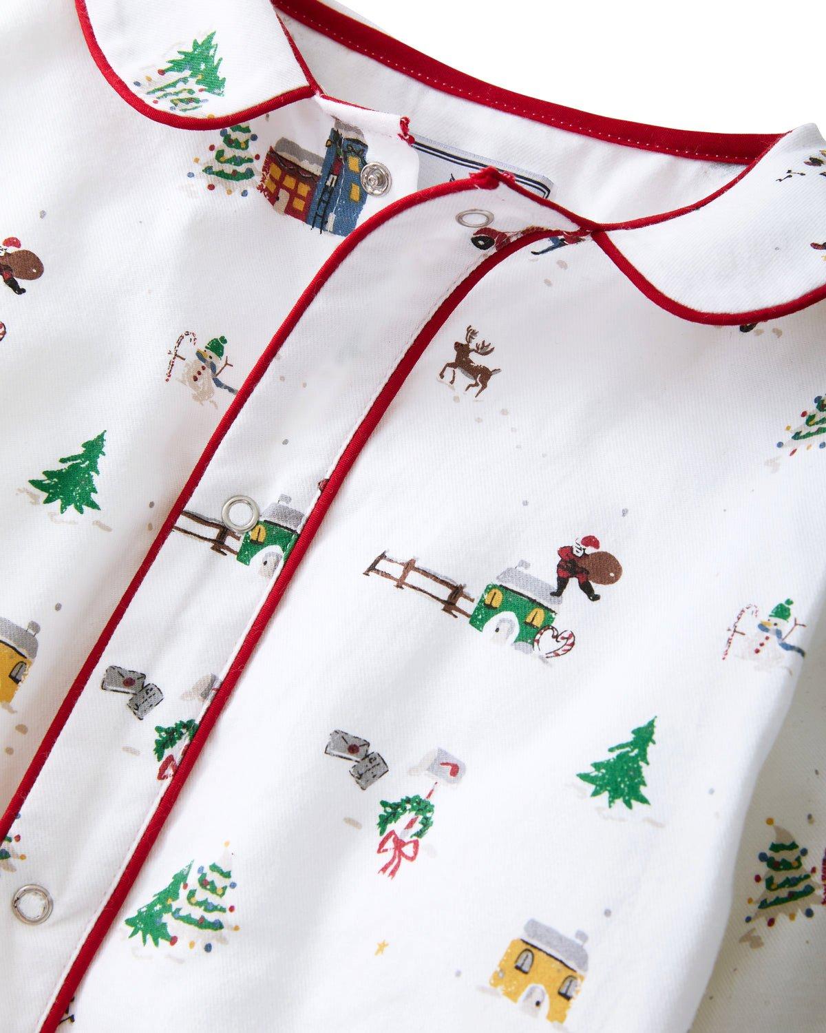 Baby's Twill Cambridge Romper in Holiday Town image number 4