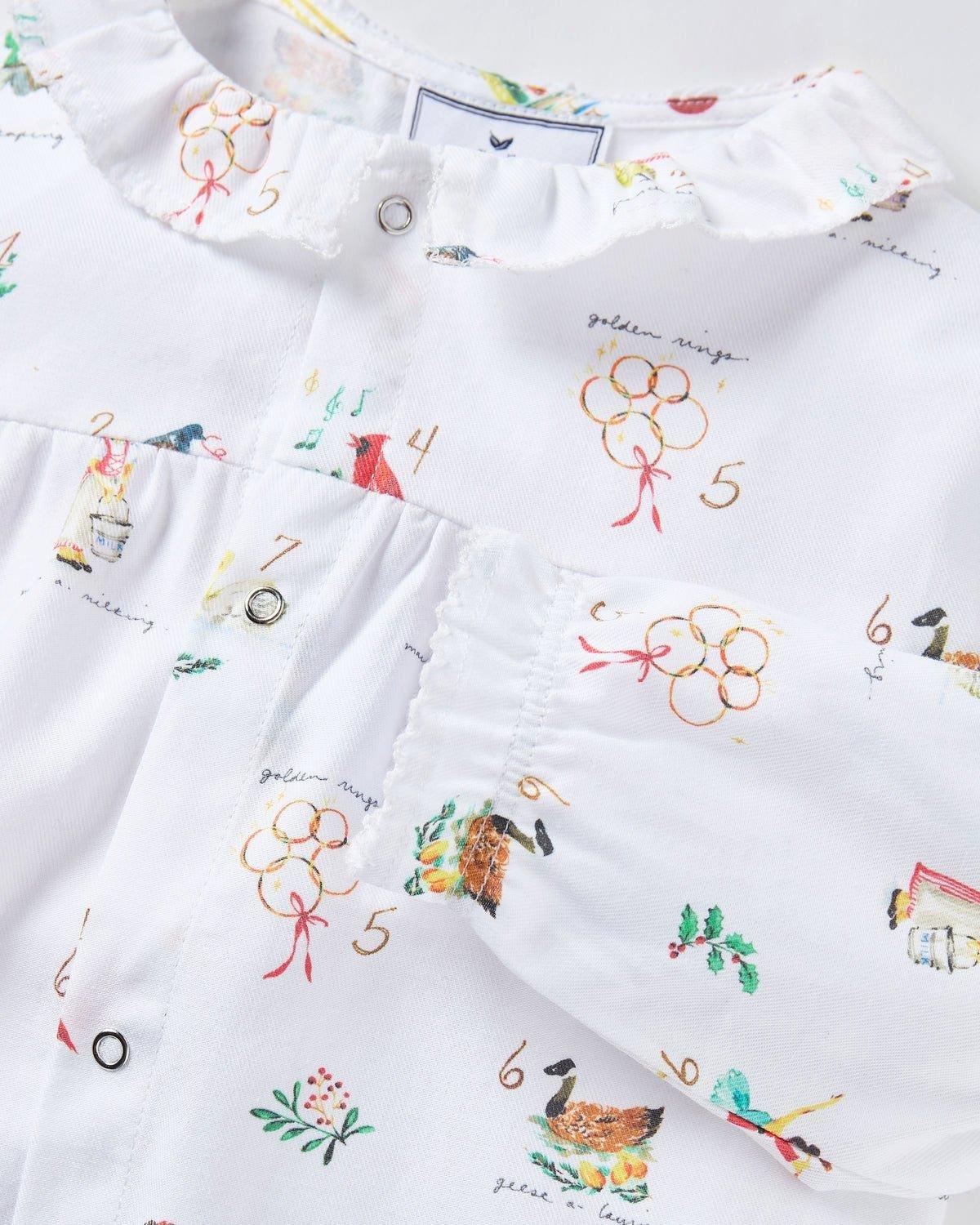 Baby's Twill Madeline Romper in 12 Days of Christmas image number 2