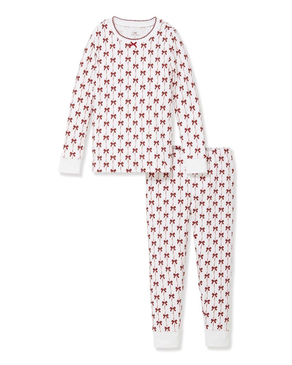 Girls Pima Snug Fit Pajama in Blissful Bows