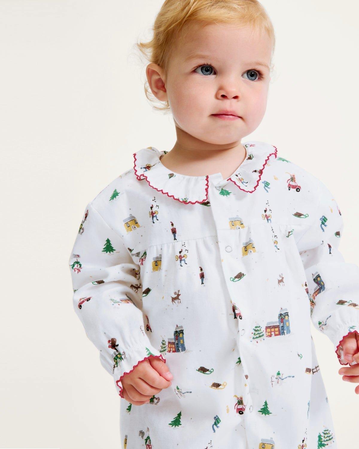 Baby's Twill Madeline Romper in Holiday Town image number 2