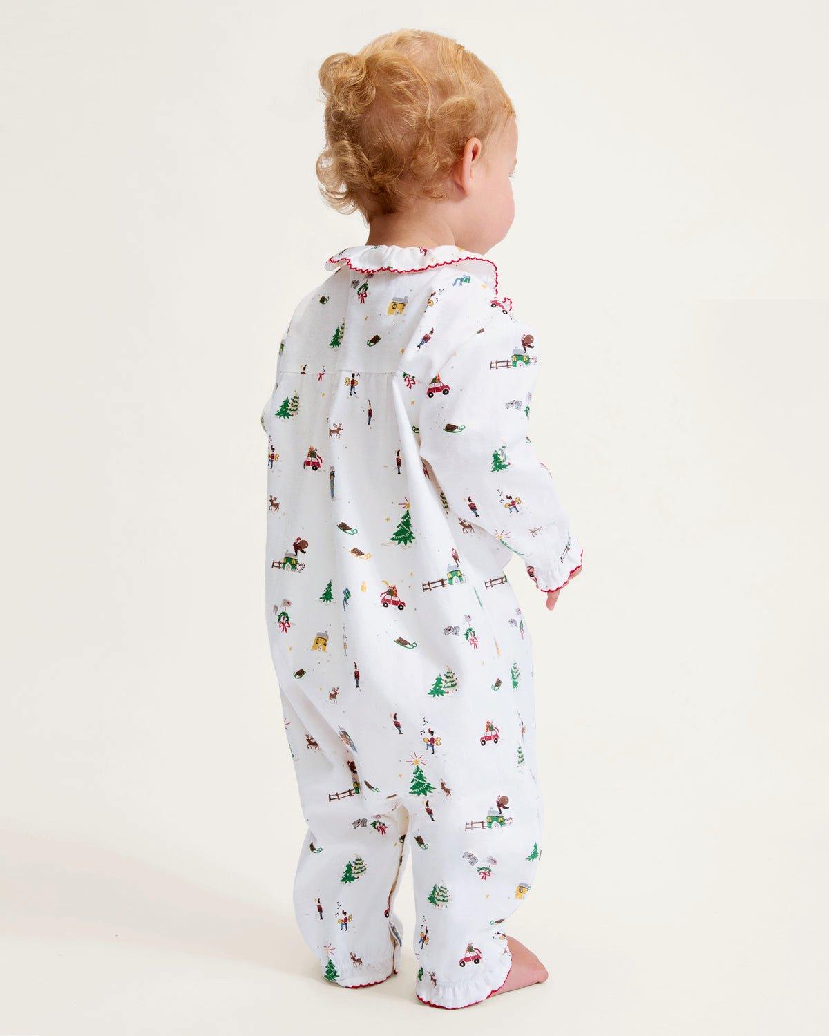 Baby's Twill Madeline Romper in Holiday Town image number 3