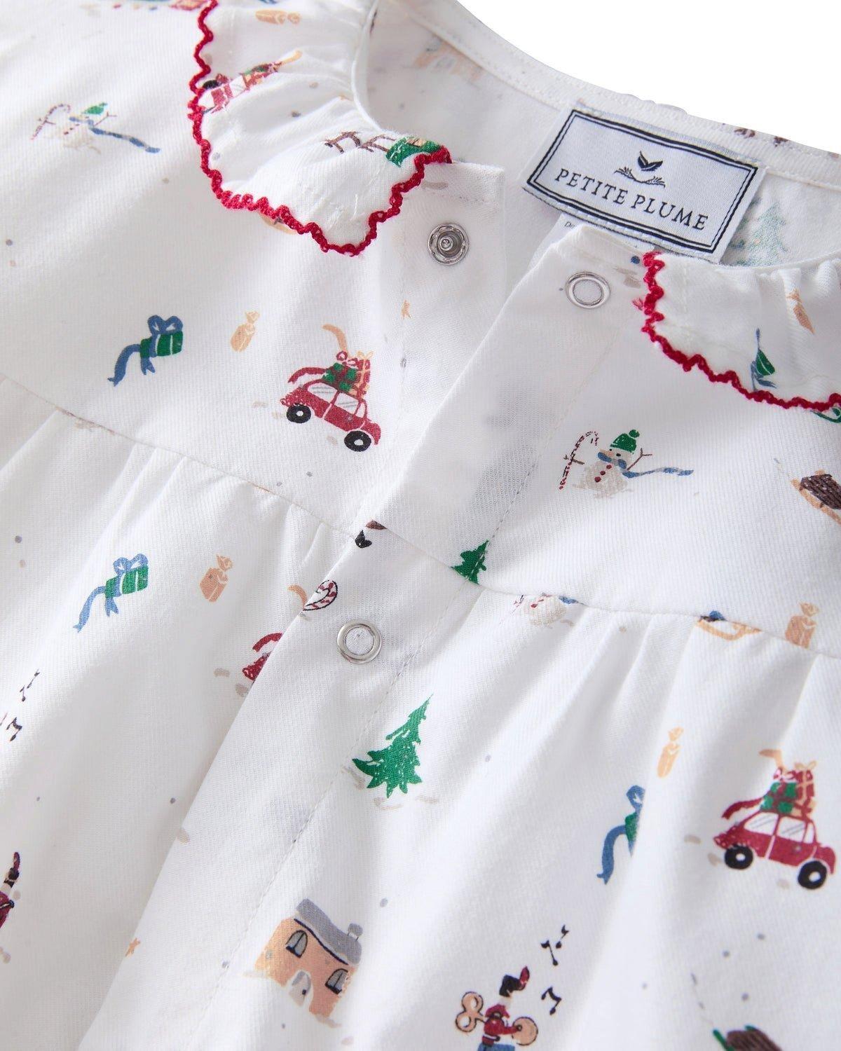 Baby's Twill Madeline Romper in Holiday Town image number 4