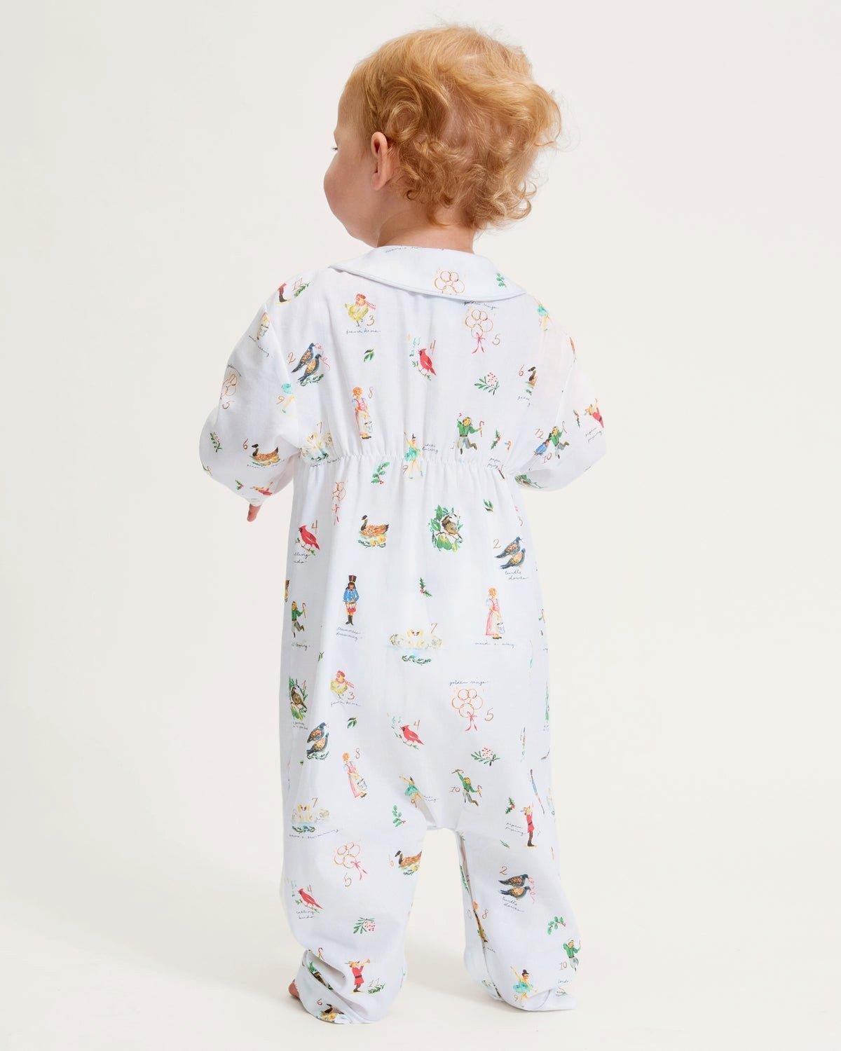 Baby's Twill Cambridge Romper in 12 Days of Christmas image number 3