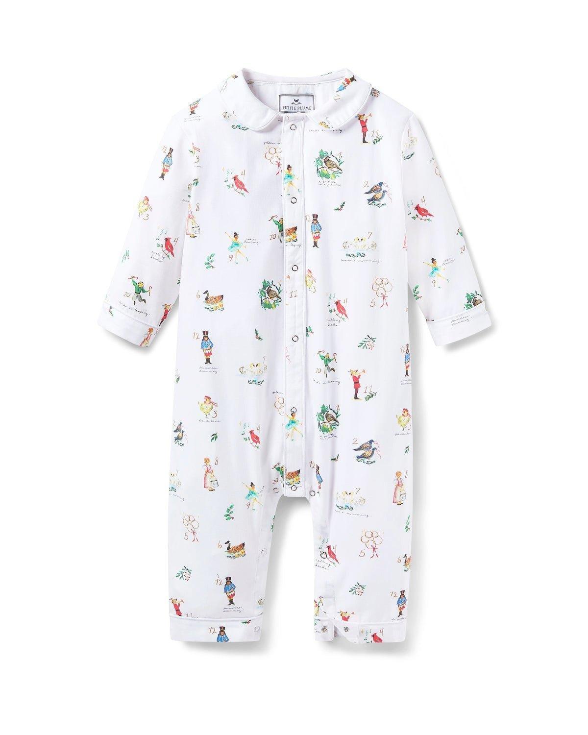 Baby's Twill Cambridge Romper in 12 Days of Christmas image number 1