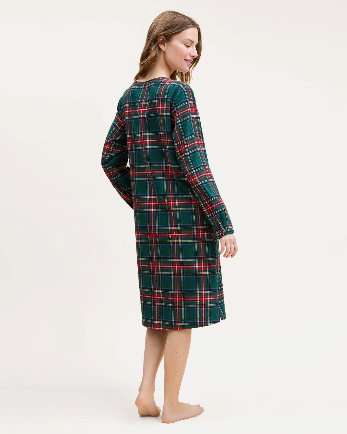 Women's Brushed Twill Beatrice Nightgown in Kensington Tartan image number 4