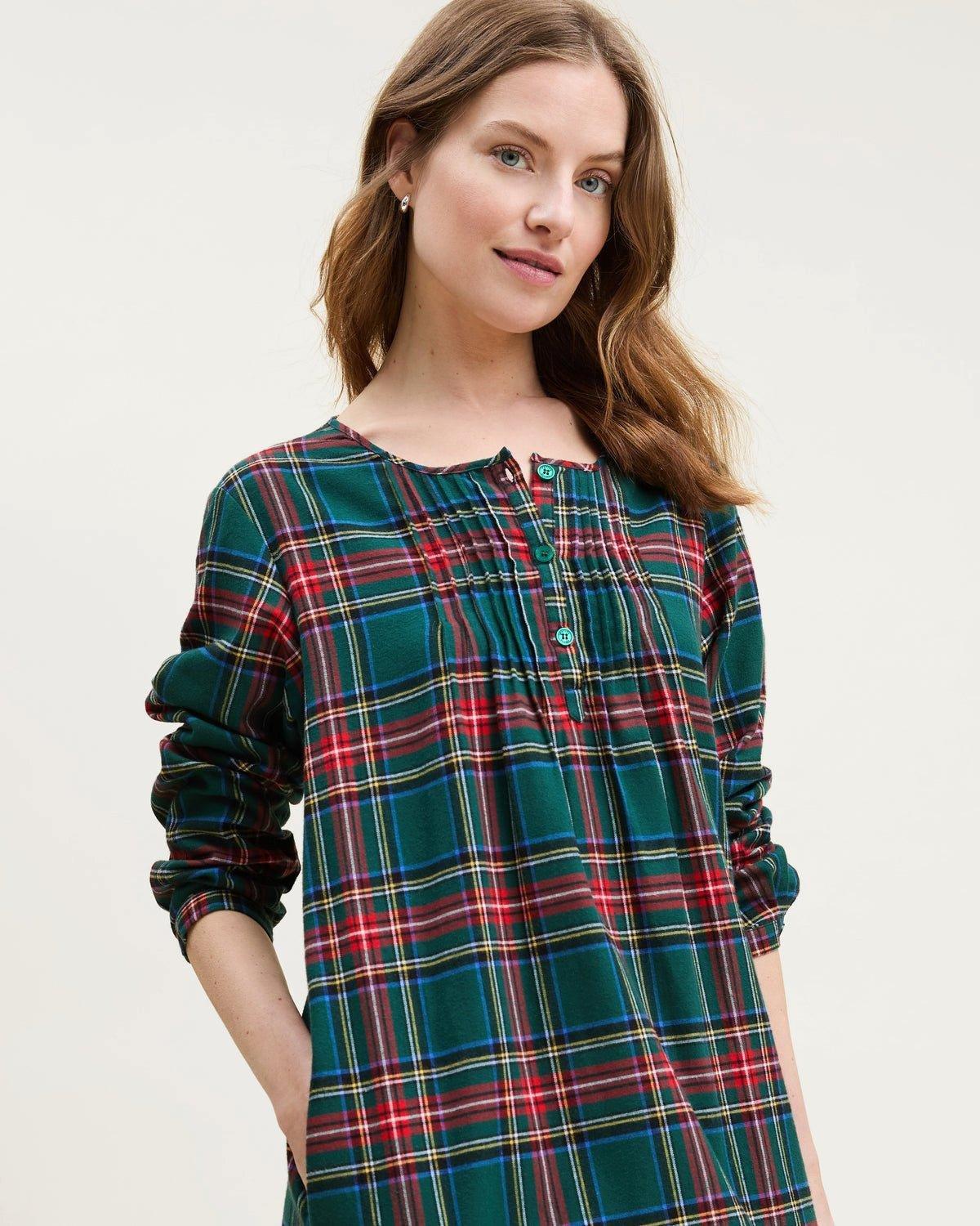 Women's Brushed Twill Beatrice Nightgown in Kensington Tartan image number 1