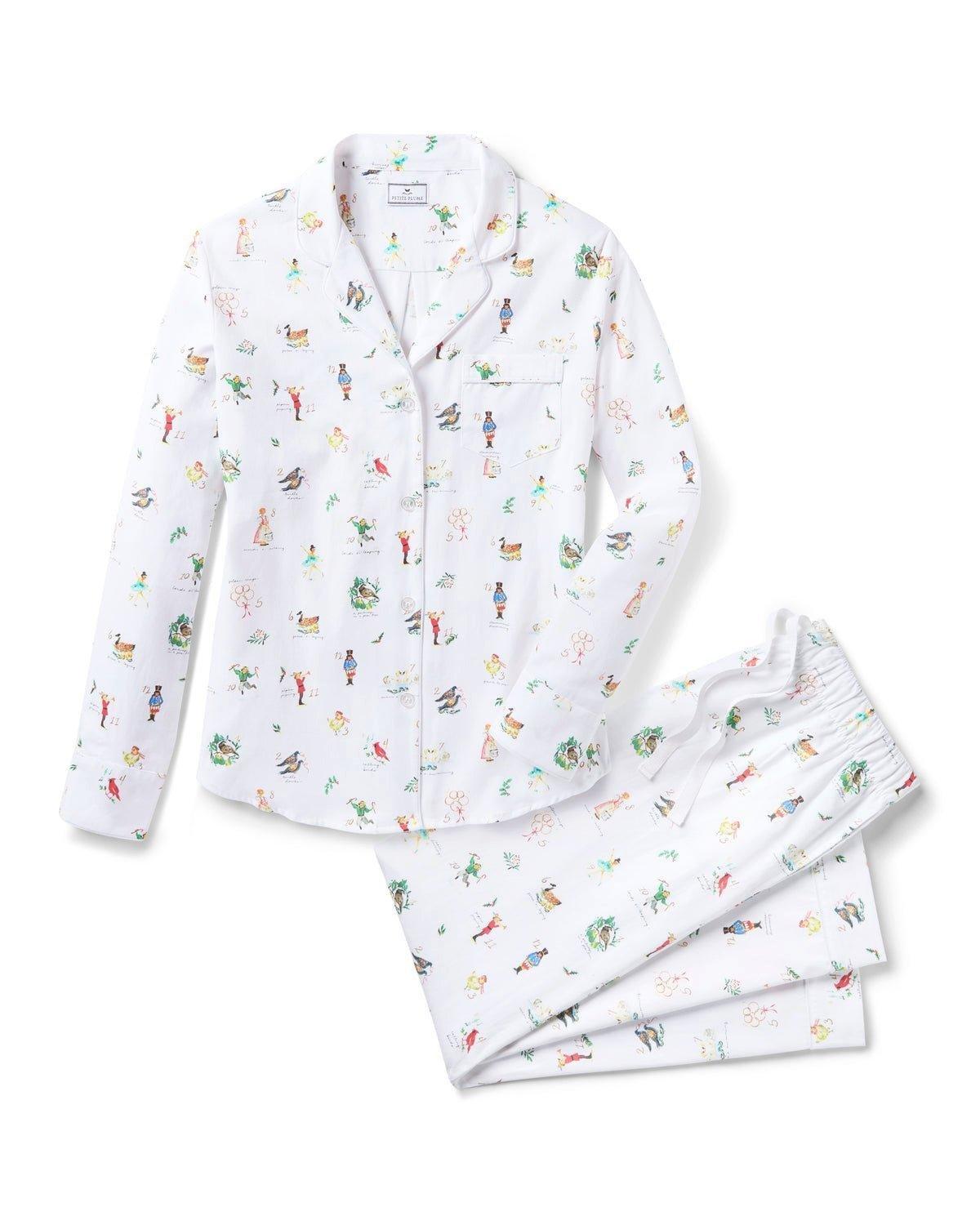 Women's Twill Pajama Set in 12 Days of Christmas