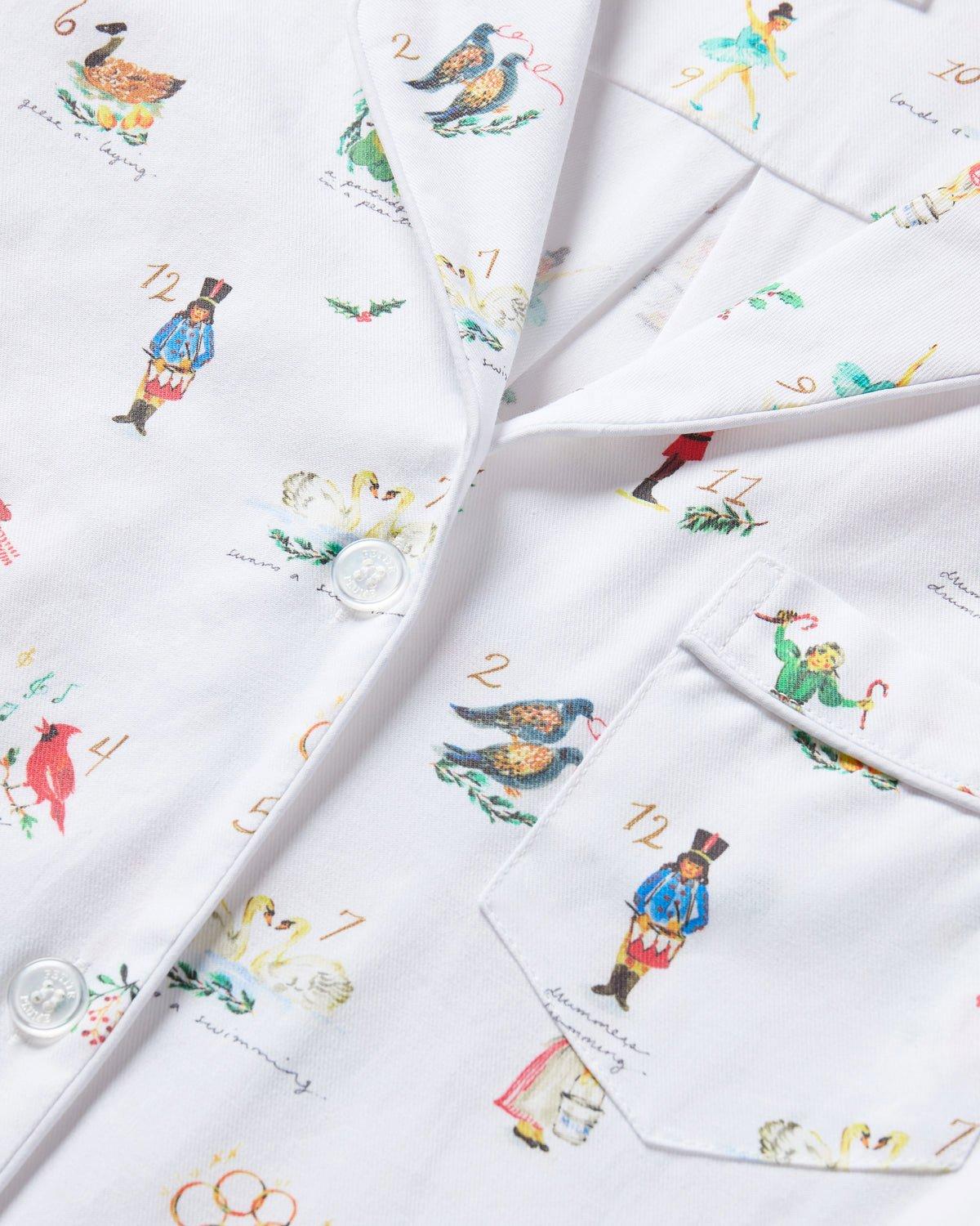 Women's Twill Pajama Set in 12 Days of Christmas image number 2