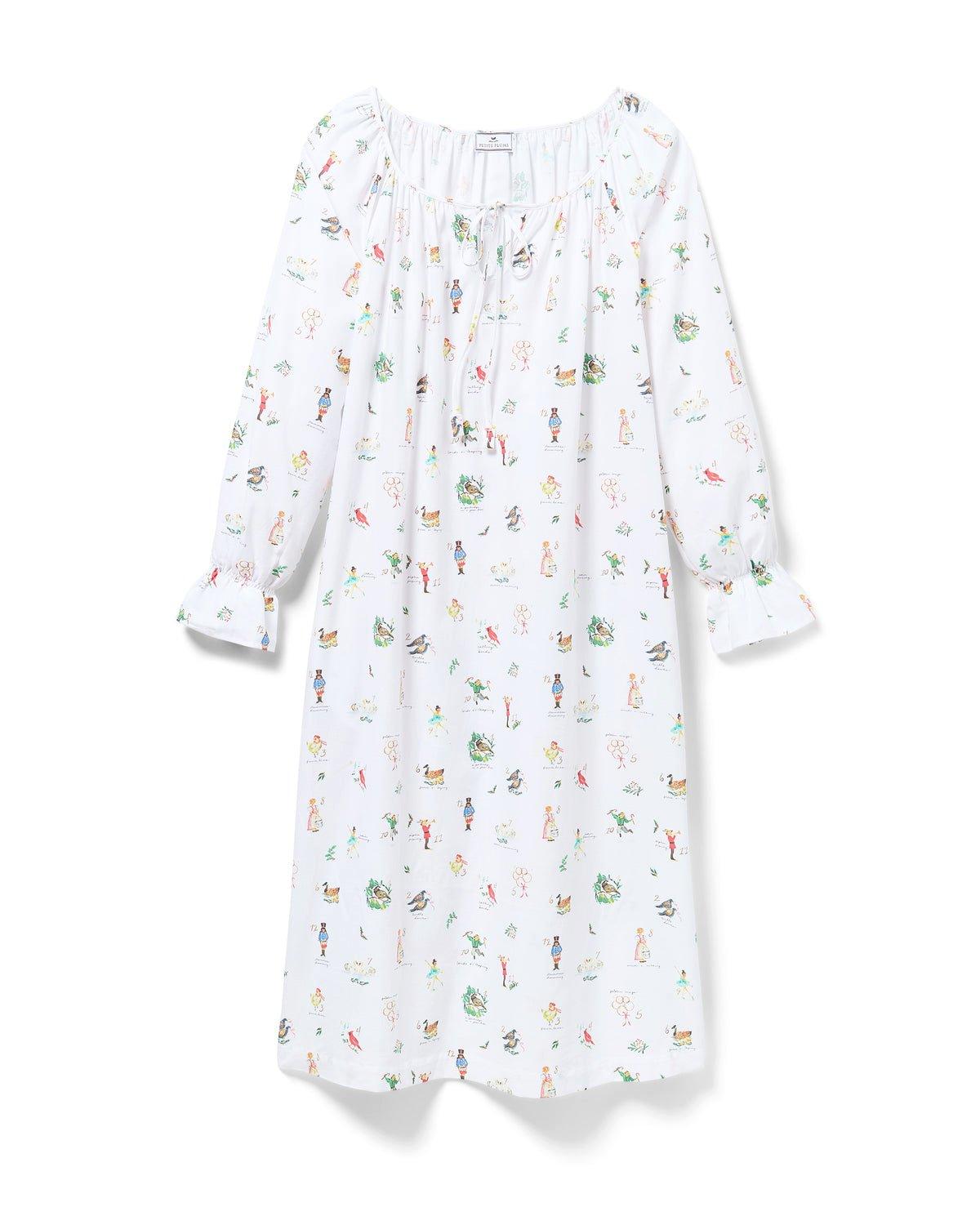 Women's Twill Delphine Nightgown in 12 Days of Christmas