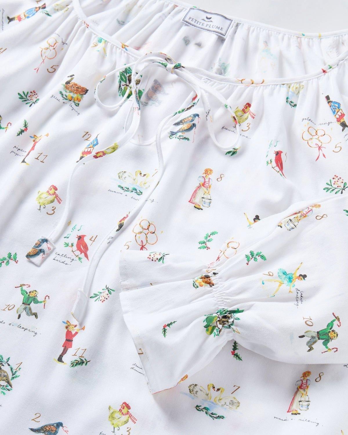 Women's Twill Delphine Nightgown in 12 Days of Christmas image number 2